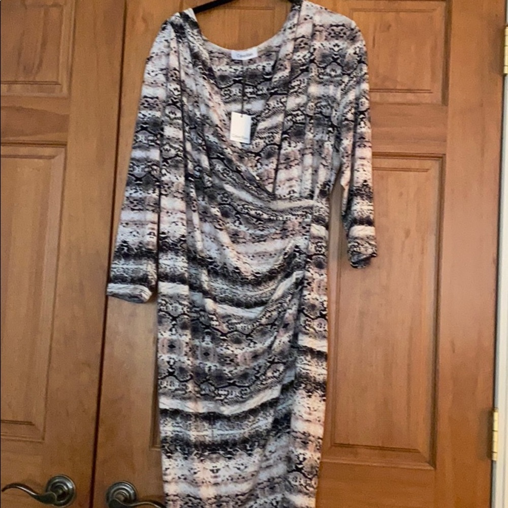 Calvin Klein faux wrap dress
